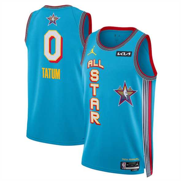 Mens 2025 All-Star #0 Jayson Tatum Light Blue Stitched Jersey Dzhi